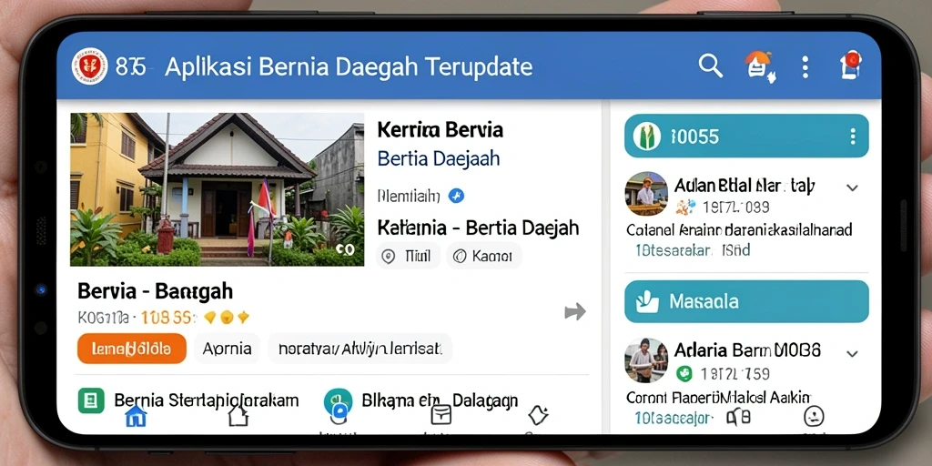 Antarmuka aplikasi Berita Daerah yang informatif dan menarik.