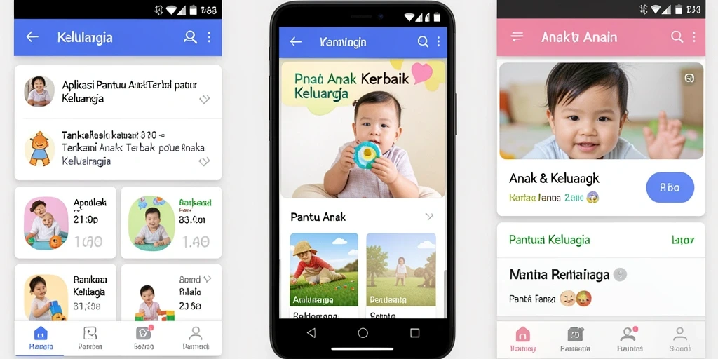Antarmuka intuitif aplikasi 8180 untuk memantau anak.