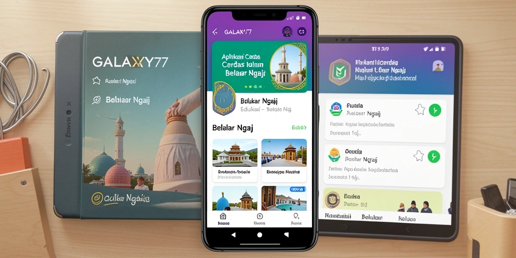 Antarmuka user-friendly GALAXY77 untuk belajar ngaji.
