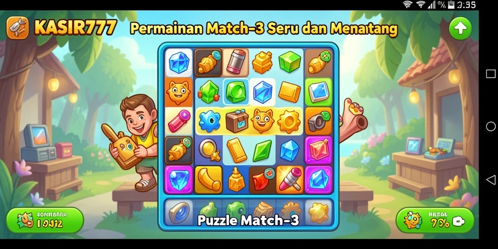 Tampilan antarmuka KASIR777 dengan grafis menarik dan gameplay seru.