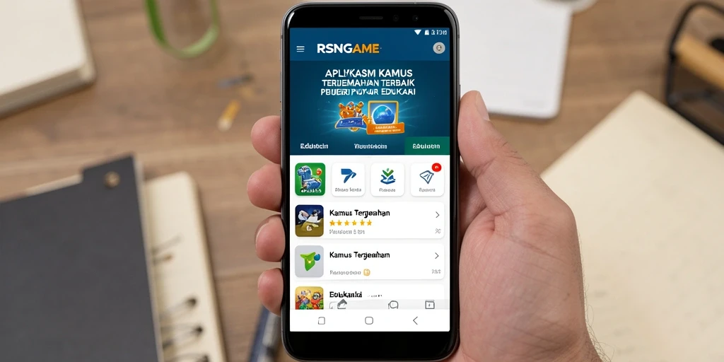 Tampilan antarmuka RSNGAME yang sederhana dan fungsional.